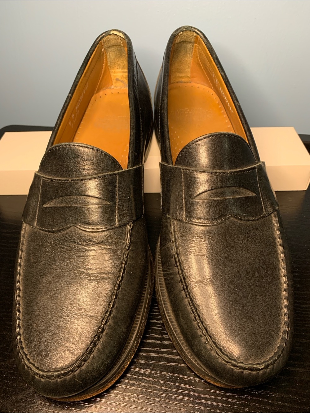 Sebago Men’s Black Leather Penny-Loafers(Italy)